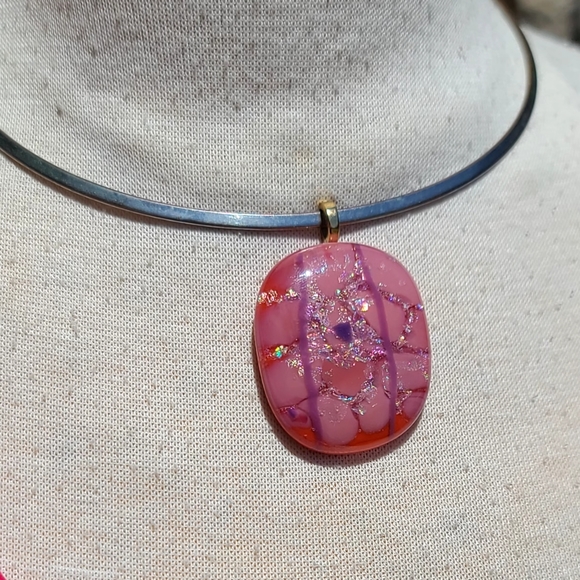 Handcrafted artisan morano glass pendant - Picture 2 of 6